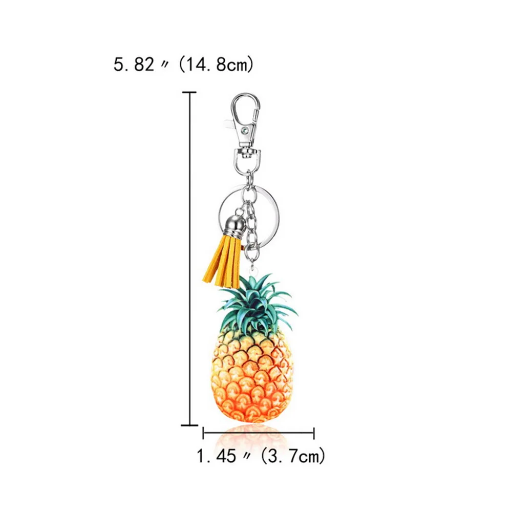 1 шт. милая цепочка для ключей с ананасом подвесная Сумочка кисточками в виде