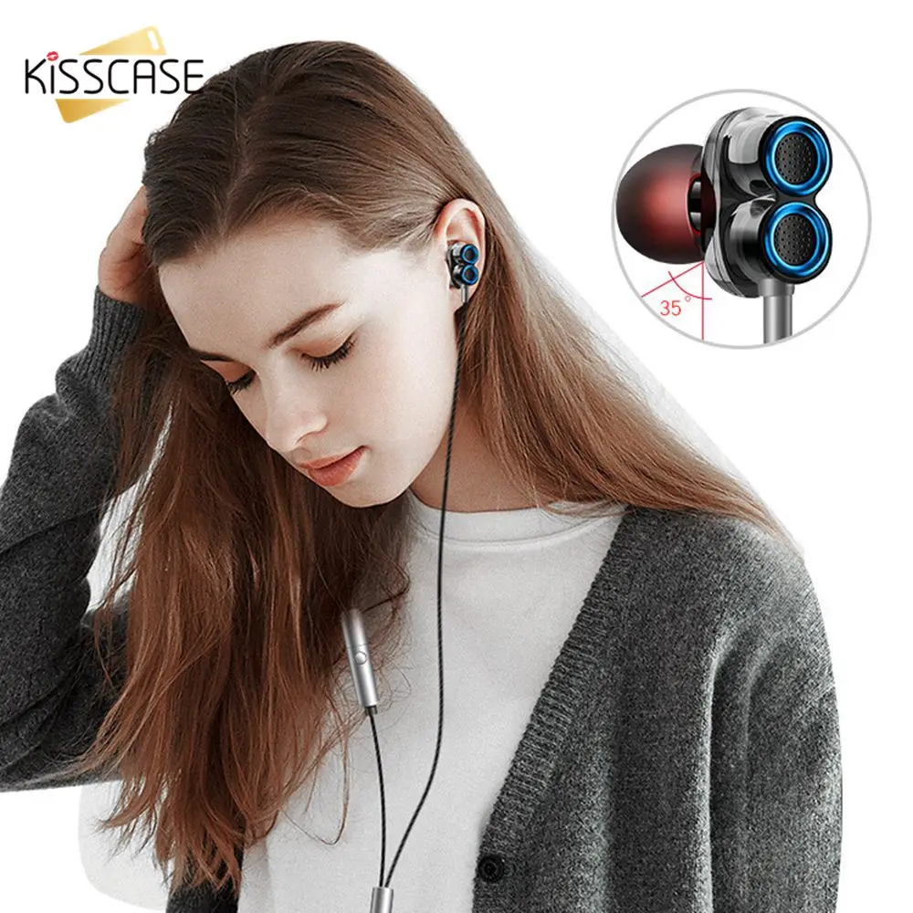 Проводные Hi-Fi наушники-вкладыши KISSCASE с микрофоном наушники для Xiaomi Redmi Note 7