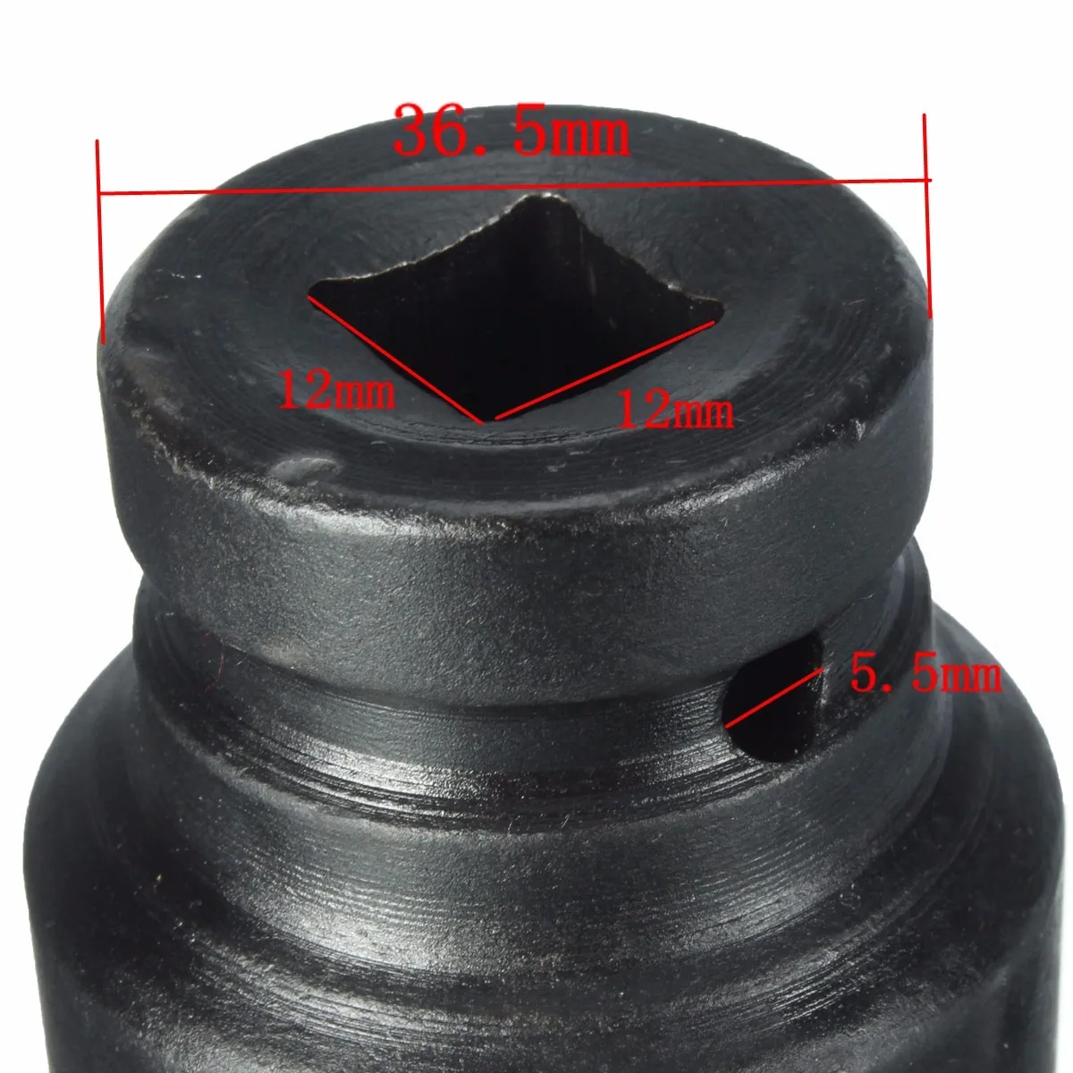 34mm Black Hex 6 Point 1/2inch Drive Deep Spindle Axle Nut Socket Chrome Steel Impact |
