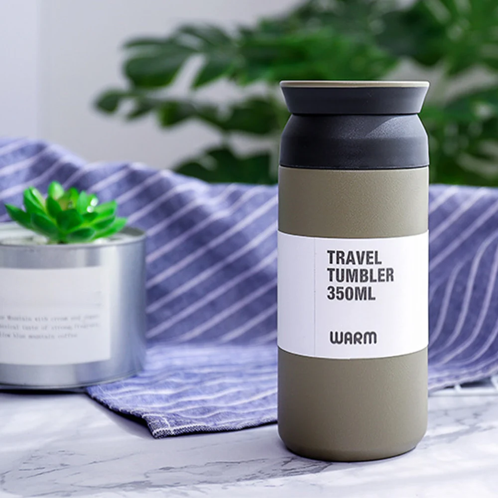 Stainless Steel Vacuum Flask Portable Simple Art Water Filter Cup Straight Normal Thermoses For Kids | Дом и сад