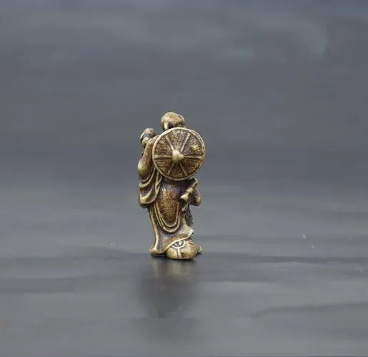 Китайская коллекция archaize латунная буддистская маленькая статуя arhat | Дом и сад