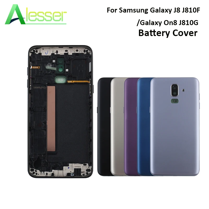 Alesser для samsung Galaxy J8 J810F батарея Крышка с излучающей плёнки Замена On8 J810G Bateria крышка |