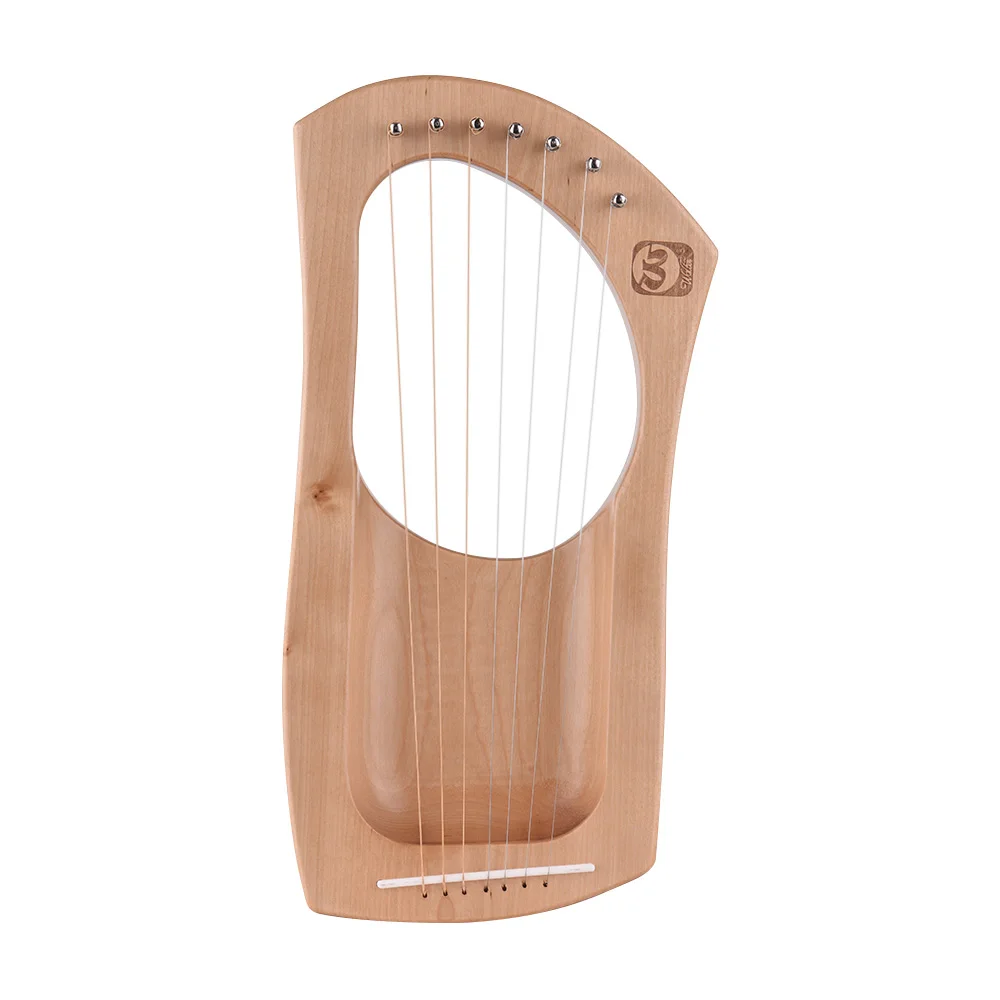 

Walter.t 7-String Wooden Lyre Harp Metal Strings Birch Solid Wood String Instrument with Carry Bag WH06