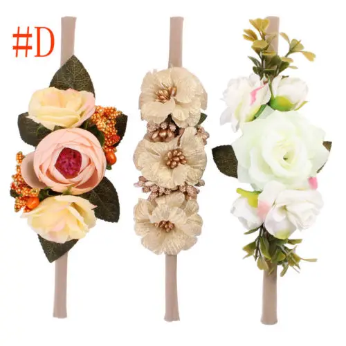 

3pcs Flower Kids Baby Girl Toddler Headband Hair Band Headwear Accessories Headwear Girl