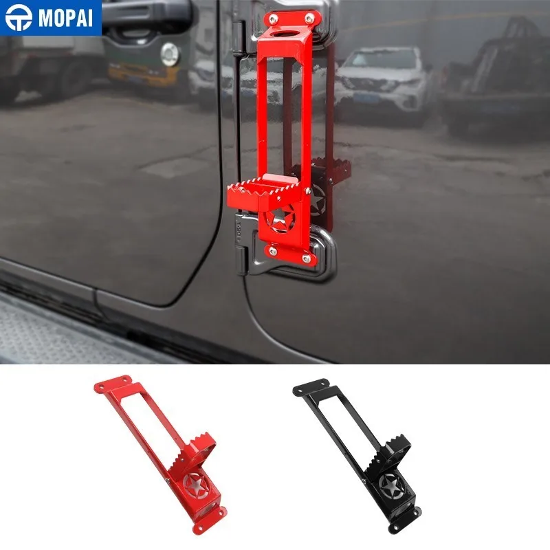 

MOPAI Door Step Plate Kit for Jeep Wrangler JL 2018+ Car Door Hinges Foot Rest Pedal Pegs for Jeep Wrangler 2019 Car Accessories