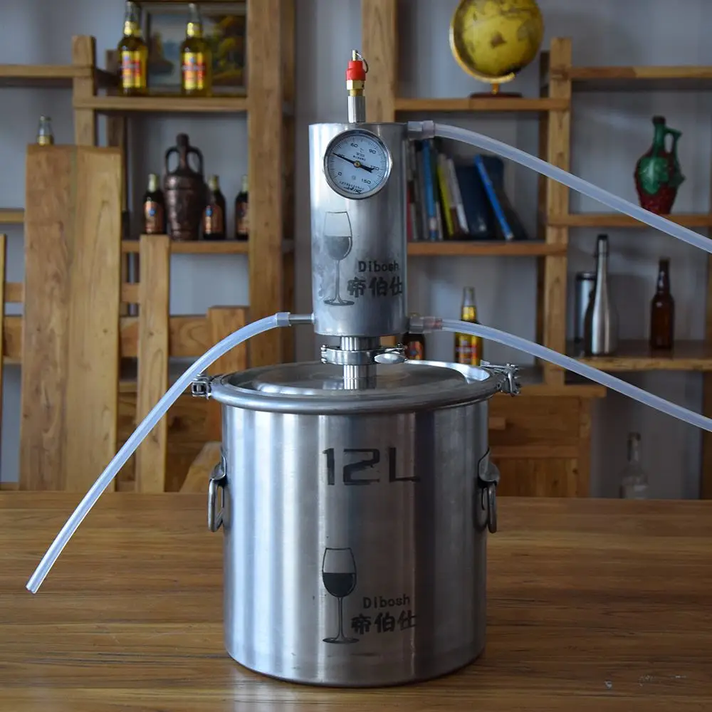 

12/20L Wine Beer Alcohol Distiller Moonshine Alcohol Home DIY Brewing Kit Home Distiller Stainless Distiller Equipment