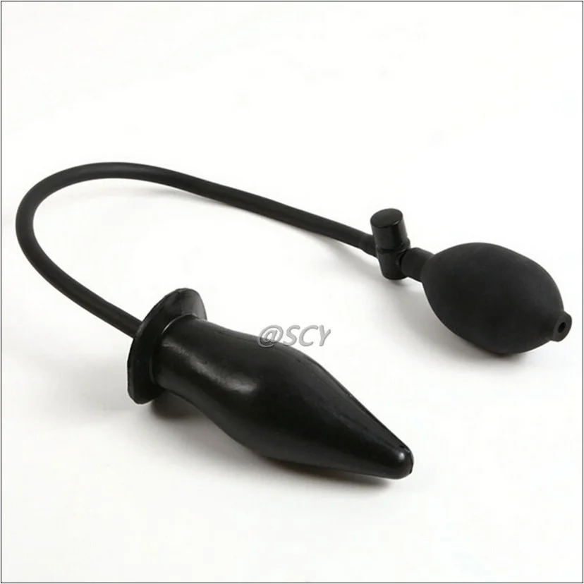 Sex Black Pneumatic Vibration Butt Plug Massager Expansion Inflatable Toy Dropshipping | Красота и здоровье