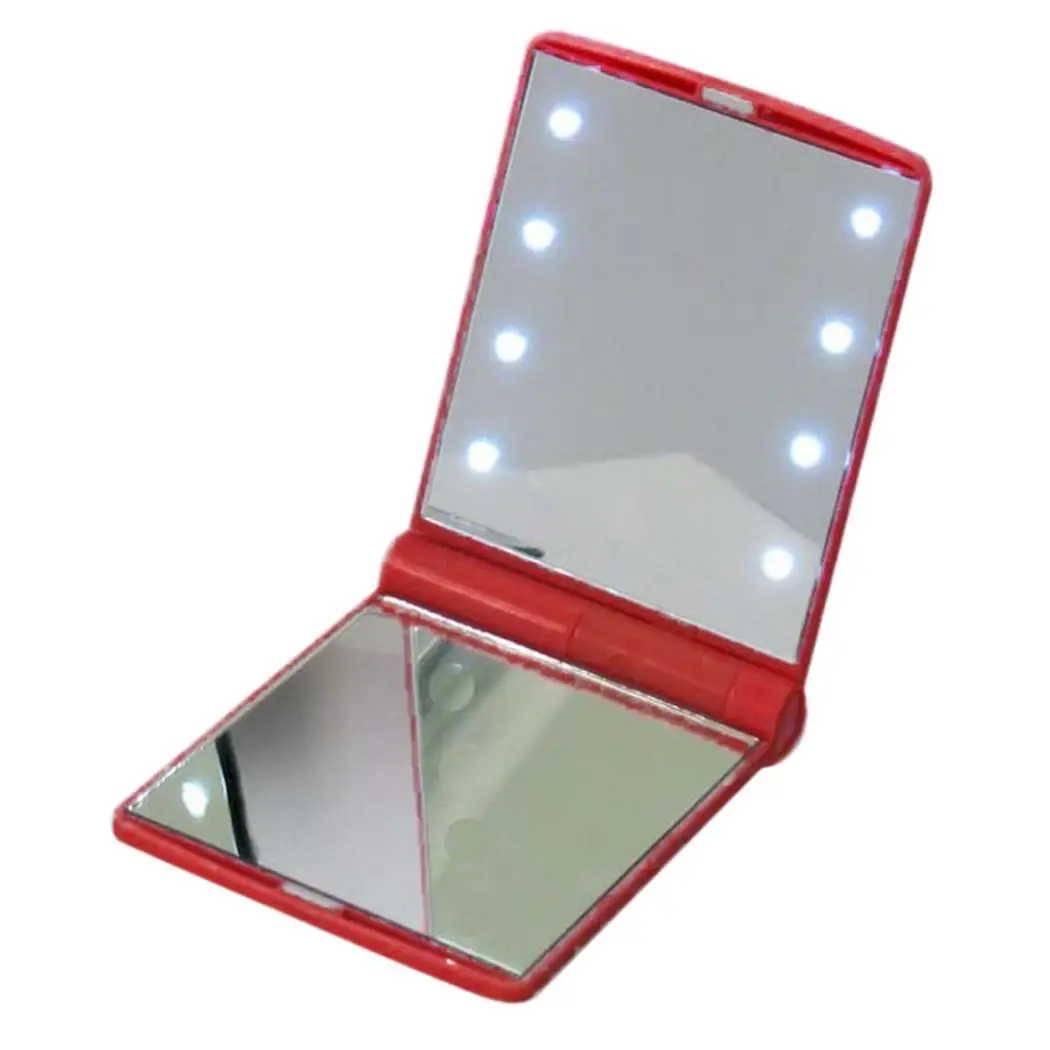 Portable Mini Make Up Foldable LED Light Plane Makeup 3V Alkali 12V Battery 23A Home Casual Mirror 8pcs | Лампы и освещение