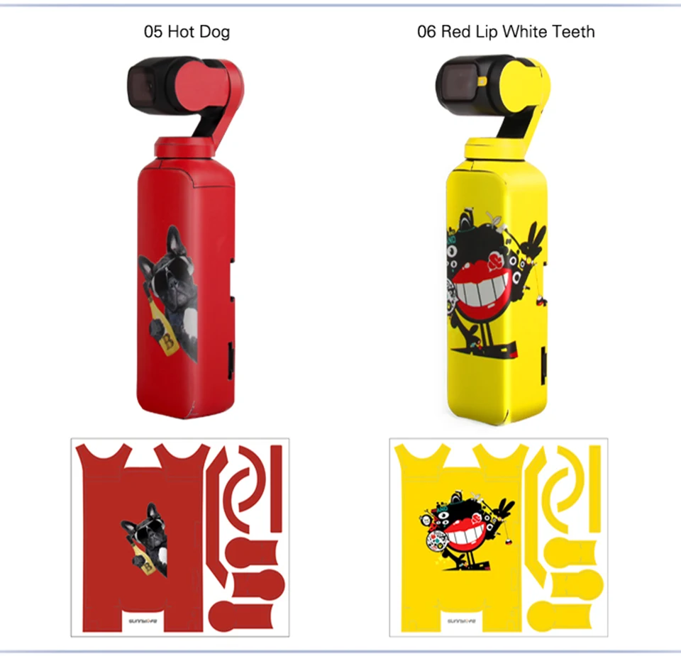 Colorful Waterproof Skin Sticker for DJI OSMO Pocket Handheld Gimbal Stabilizer Scotchcal Film Decals Protector Accessory | Электроника