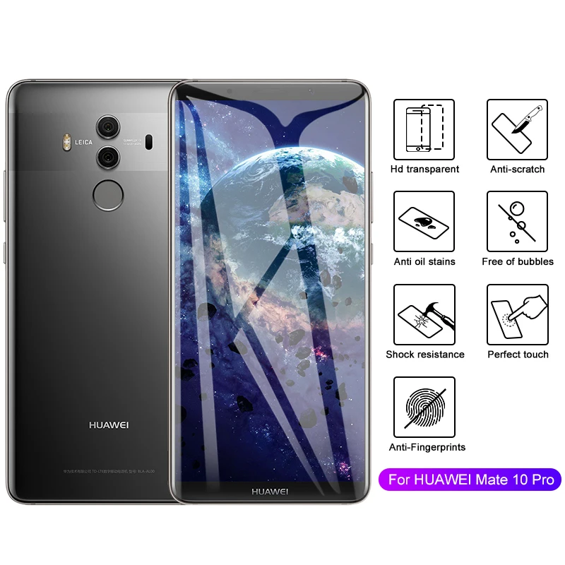 Защитное стекло для Huawei P10 P20 P30 Lite Pro Honor Mate 9 10 20 закаленное защитное 0 26 мм 5D