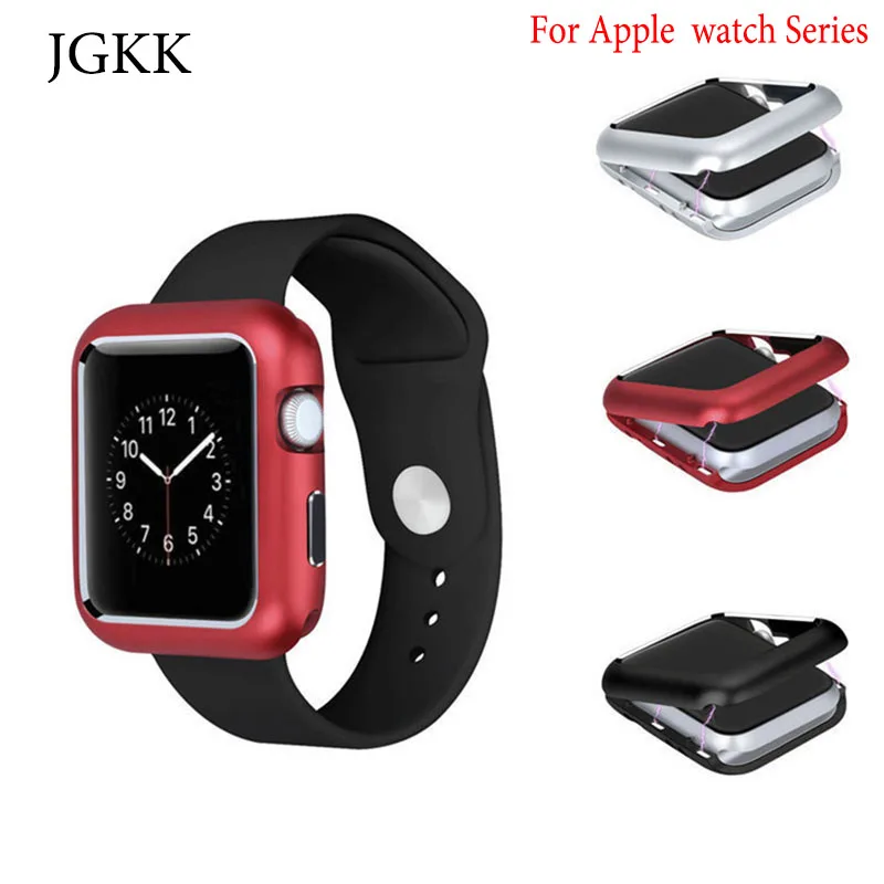 Магнитный чехол адсорбции металлический каркас Защитное стекло для Apple Watch 38 мм 42