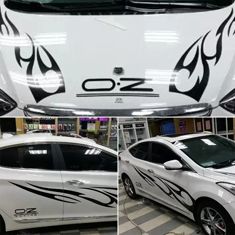 1 8 м черный BK Набор наклеек стайлинга автомобилей R всего тела декор винил