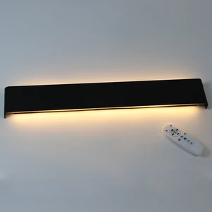 Светодиодная настенная лампа, современный светильник для спальни, гостиной, лестницы, алюминиевое приглушаемое освещение с дистанционным управлением, 61 см76 см