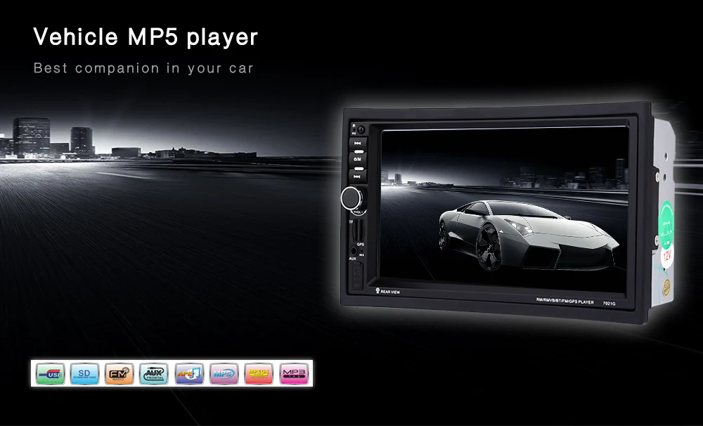 Для очистки 7021G 7 '✭in автомобильный мультимедийный плеер 1080 P MP5 Bluetooth USB gps FM