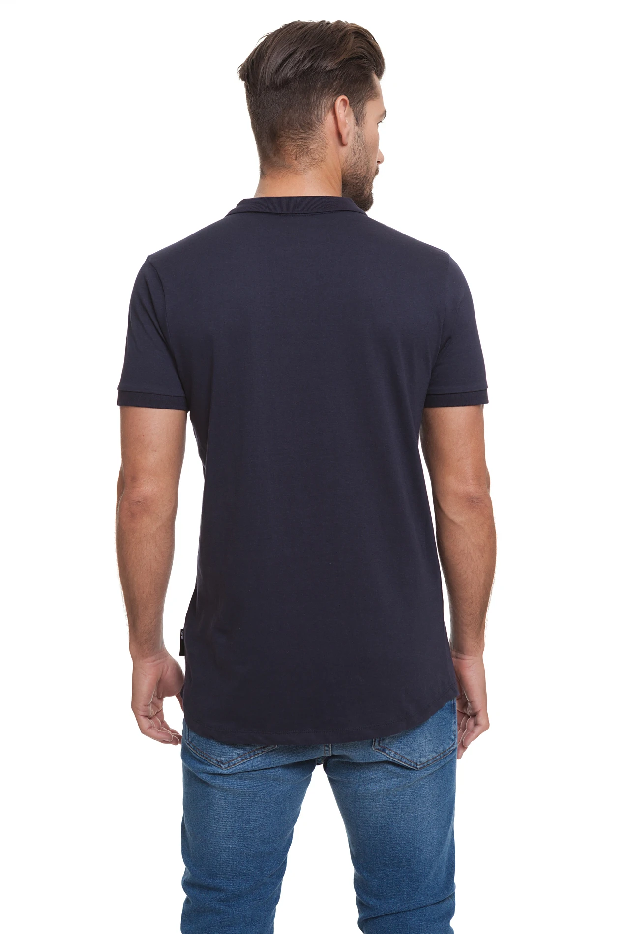 Мужские повседневные поло Crosshatch с коротким рукавом Черная мужская одежда из