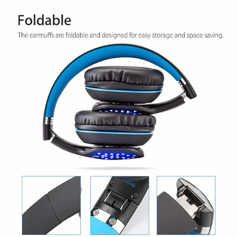 Складные беспроводные Bluetooth наушники Q2 игровая гарнитура с микрофоном и