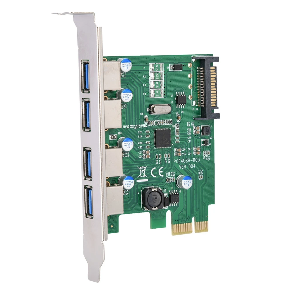 Новый PCI Express USB3.0 конвертерная плата адаптера для рабочего стола 4 Порты и разъёмы