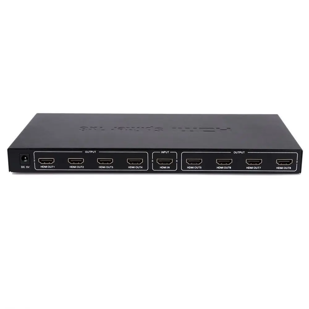 Ultra HD 8 Порт 1 в выход 1x8 HDMI сплиттер аудио видео 1080P для HDTV 3D DVD (вилка США)|Кабели HDMI| |