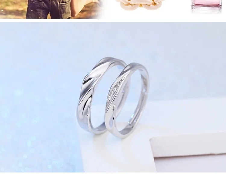 KITEAL Hot Sale size resizeable women rings Twist couple ring set anillos to.us bear 2018 horloge|Кольца для помолвки| |
