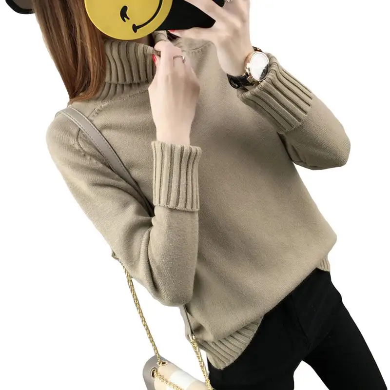 Thick Warm Women Turtleneck 2018 Winter Sweaters And Pullovers Knit Long Sleeve Cashmere Sweater Female Jumper Tops | Женская одежда