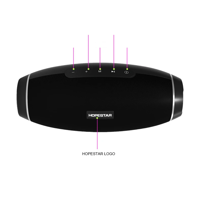 Беспроводная портативная мини-Колонка H20 для регби с Bluetooth водонепроницаемая