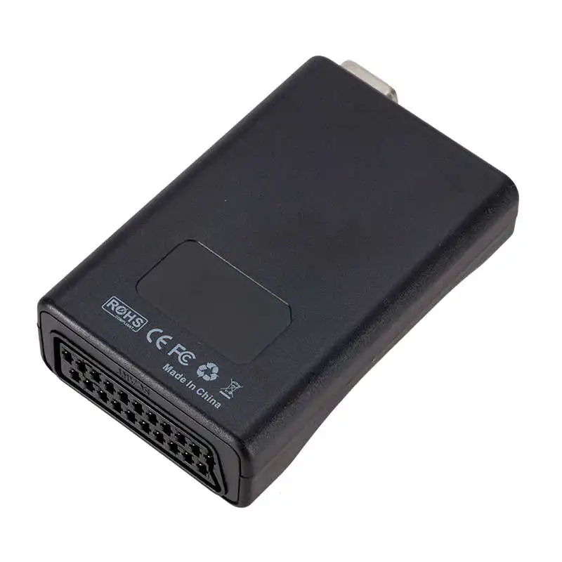 Vga к Scart видео аудио конвертер адаптер с пультом дистанционного управления Usb Dc