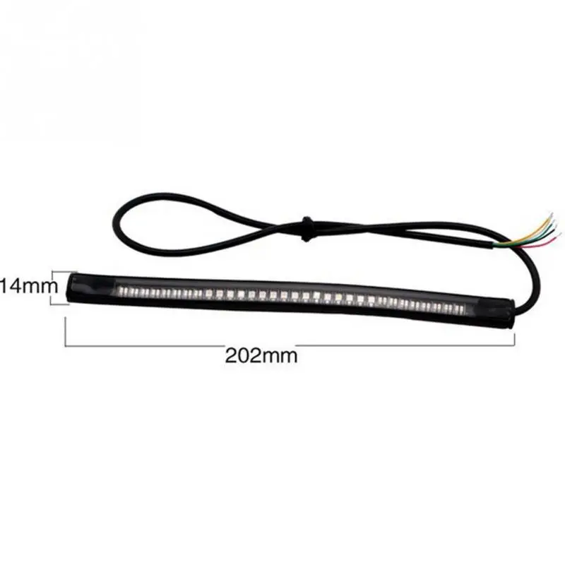 48 светодиодный 3528 3014 smd двойной цвет желтый красный свет лента для мотоцикла поворотник задний тормоз стоп водонепроницаемая лампа