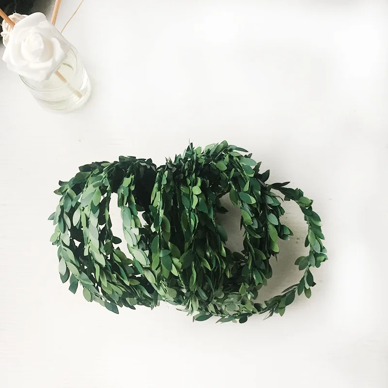 

7.5M Home Decor Artificial Garland Plants Vine Fake Foliage Flowers Creeper Wire Green Ivy Wedding Christmas Wreath Accessories