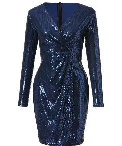 V Neck Sexy Woman Dress 2018 Spring Summer with Sequins Sparkly Night Club Women Dresses Asymmetrical Clothes 2018|Женские платья| |