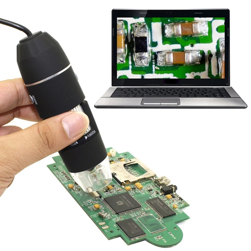 Мегапиксели 1000X 1600X 8 светодиодный цифровой USB микроскоп микроскопия Лупа