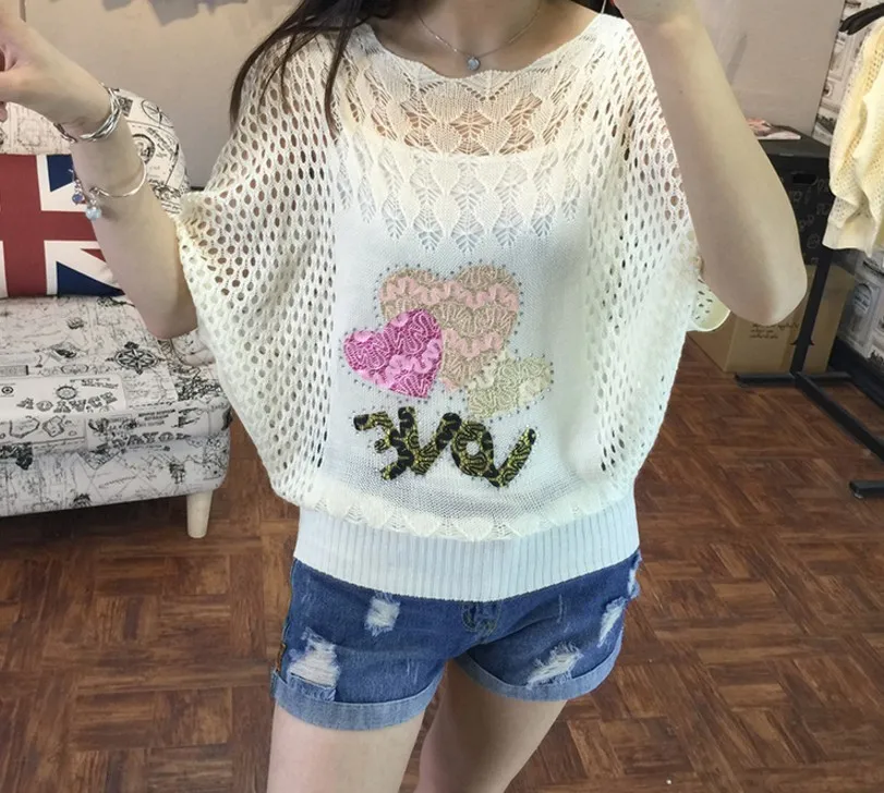 2019 Новая женская модная футболка с короткими рукавами летучая мышь коротким