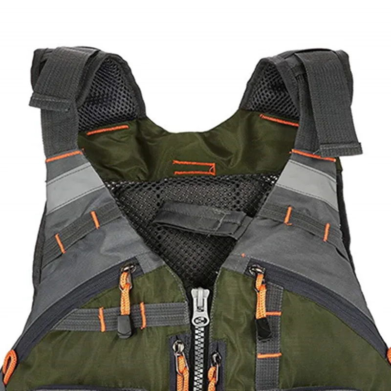 Breathable Men Outdoor Sport Fishing Life Vest Jacket Swimming Safety Survival With Mutil Pockets | Спорт и развлечения
