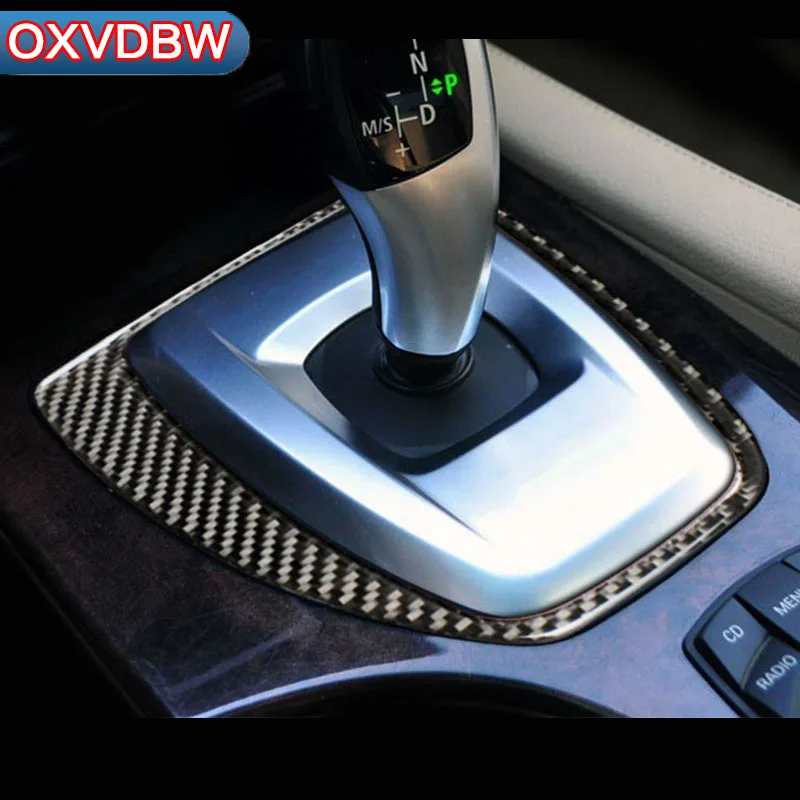 E60For bmw e60 внутренняя отделка карбоновое волокно переключения передач Панель