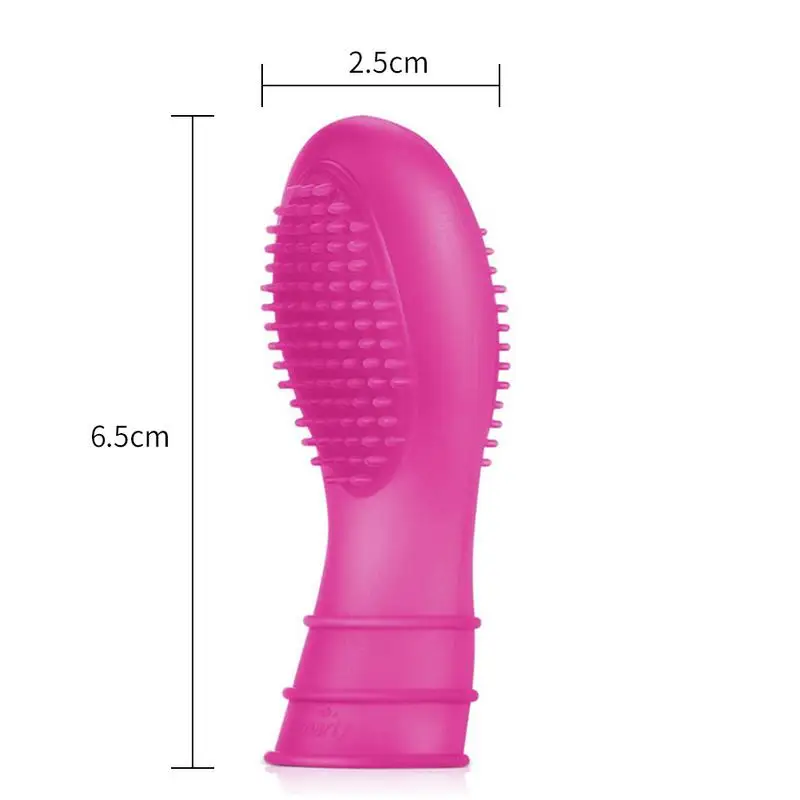 Женский рукав для пальца G Spot вибратор секс инструмент розовый резиновый мягкий