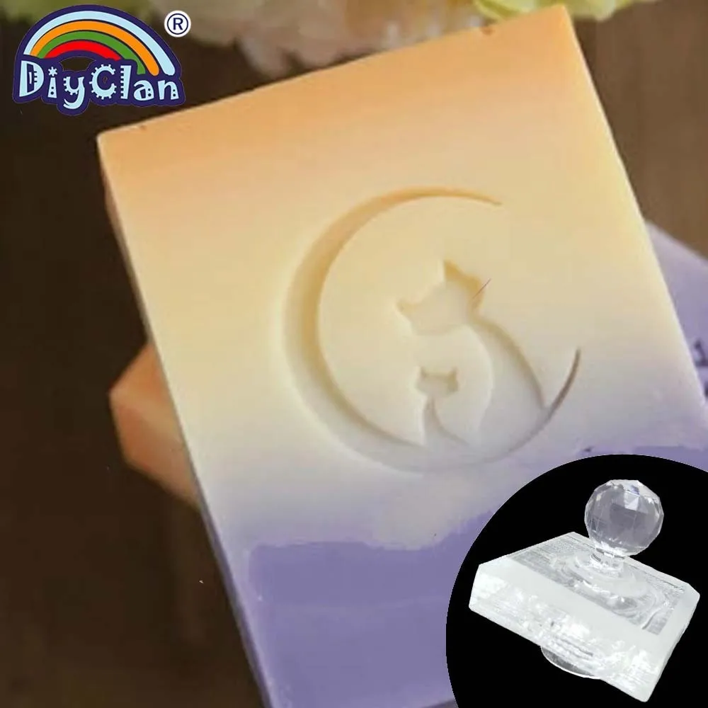 Moon Cat штамп для мыла ручной работы животные натуральные органические штампы