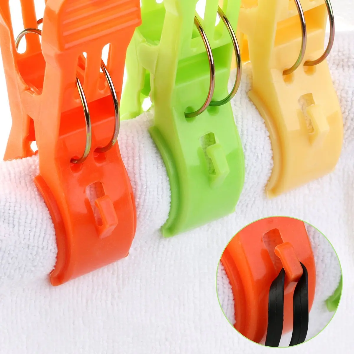 12 Pcs Towel Clips Plastic Jumbo Size Pool Holder Keep Towels Clothes Quilt Blanket from Blowing Away or Sliding Down | Дом и сад