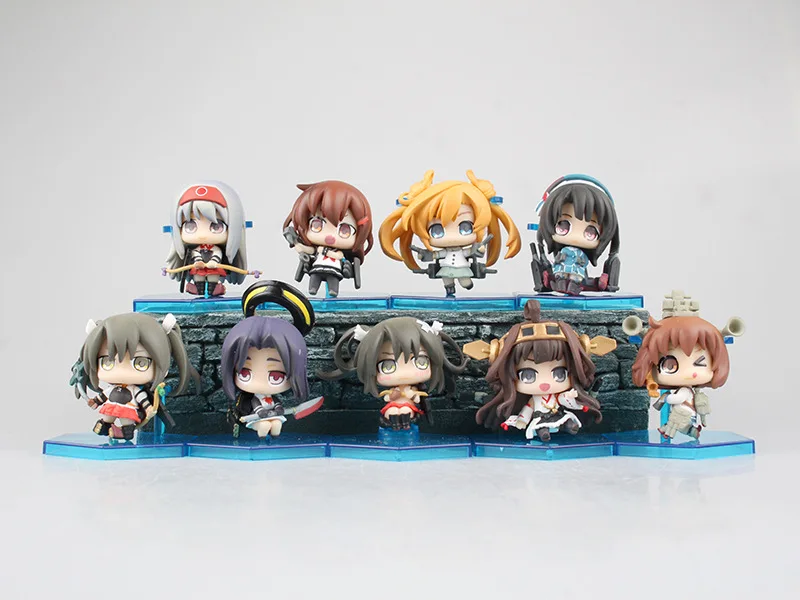 9 шт. аниме Kantai Collection Haruna Nagato Akagi Atago Ikazuchi 5 ~ 6 см Q версия брелок Подвески украшение