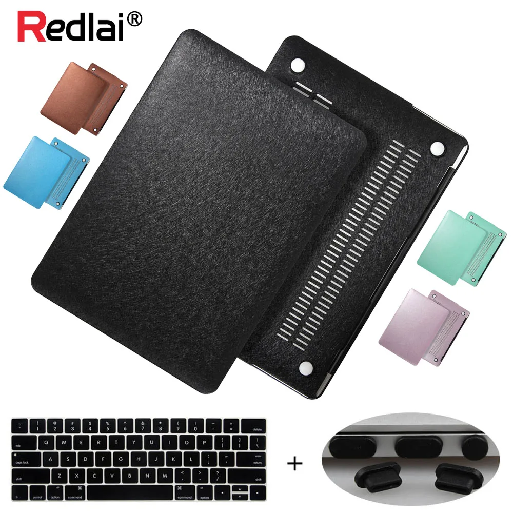 Жесткий чехол Redlai из шелковой кожи для Macbook Air 11 13 Pro 15 Touch bar 2016 новый retina 12