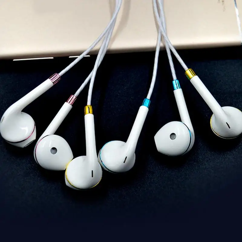 1.6m Arphones 3.5mm Wire-Controlled Portable Audio-Visual Headsets Straight-Line Subwoofer Earphones For Phones Earbuds | Электроника