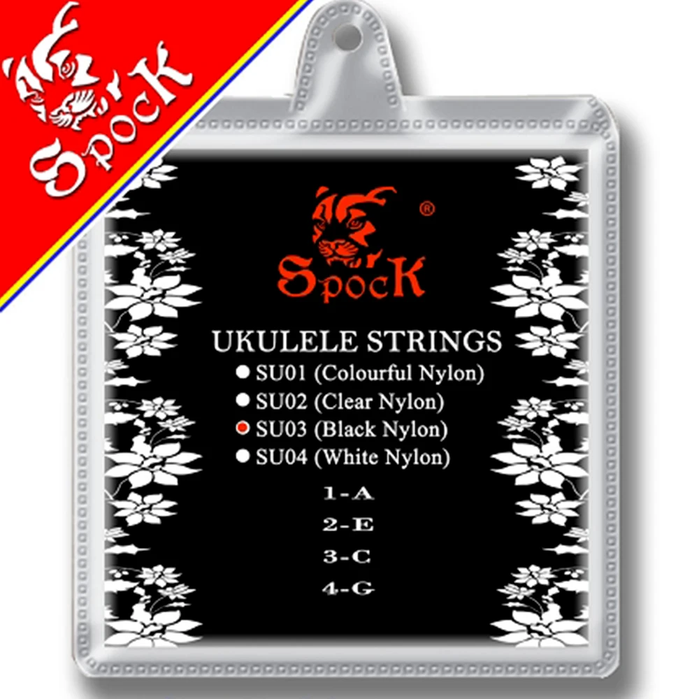 

Spock SU03 Black Nylon Ukulele Strings 1st-4th Strings Ukulele Accessories