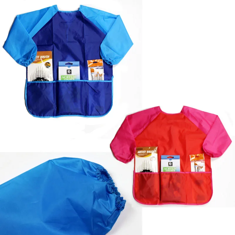 Children Kids Household Cartoon Apron Sleeves Painting Kitchen Baking Craft Waterproof Birthday Party Gift Daily Wear|Украшения своими