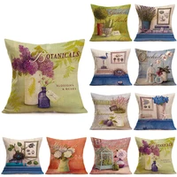 vintage square waist throw pillow case home bed linen cushion soft room gifts single sides printing