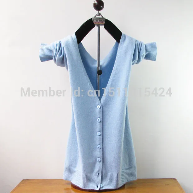 2019 New Spring And Autumn Women's Cashmere Wool Blend Cardigan V-Neck Knitted Soft Coat Solid Color Shirt Short Loose Sweater |