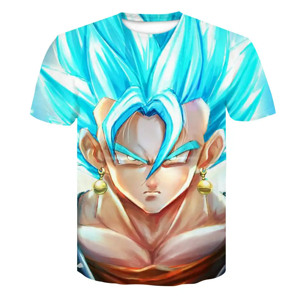 Футболка с 3D-принтом Dragon Ball Z Goku футболка короткими рукавами и круглым вырезом в