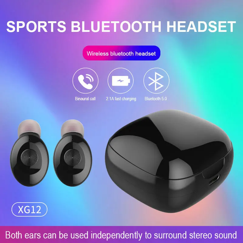 TWS XG12 бинауральные Bluetooth 5 0 наушники беспроводные водостойкие мини-вкладыши HIFI