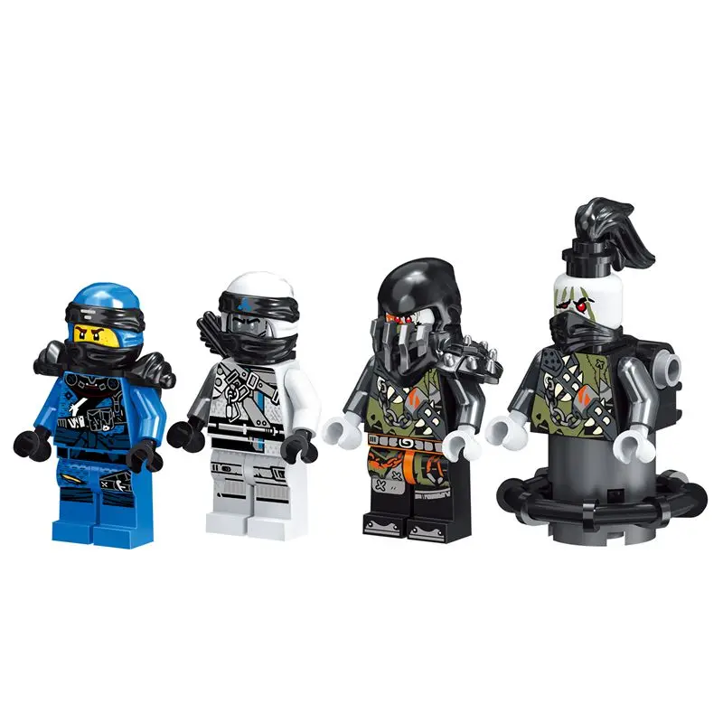 Строительные блоки серии ниндзя Lightning Blue Dragon совместимые с Legoed Doublecross Ninjagoes