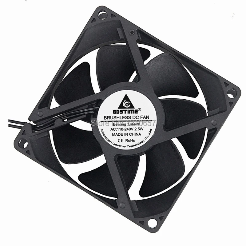 100 шт. Gdstime EC двигатель 92 мм вентилятор AC 110 в 115 220 240 В осевой охлаждающий кулер 2 5 Вт