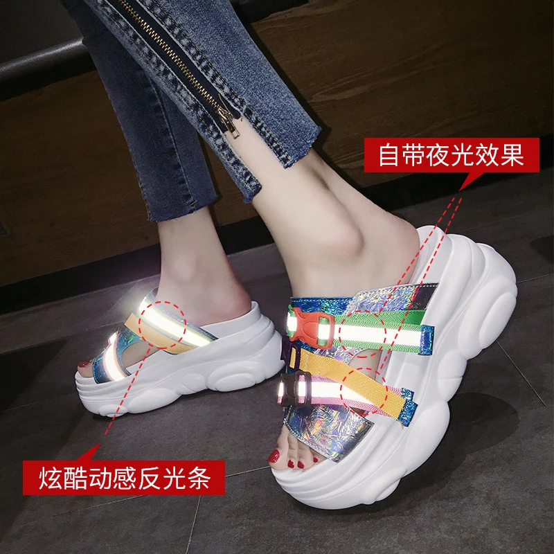 Женские босоножки на толстой платформе zapatillas chinelo sandalia модные летние сандалии