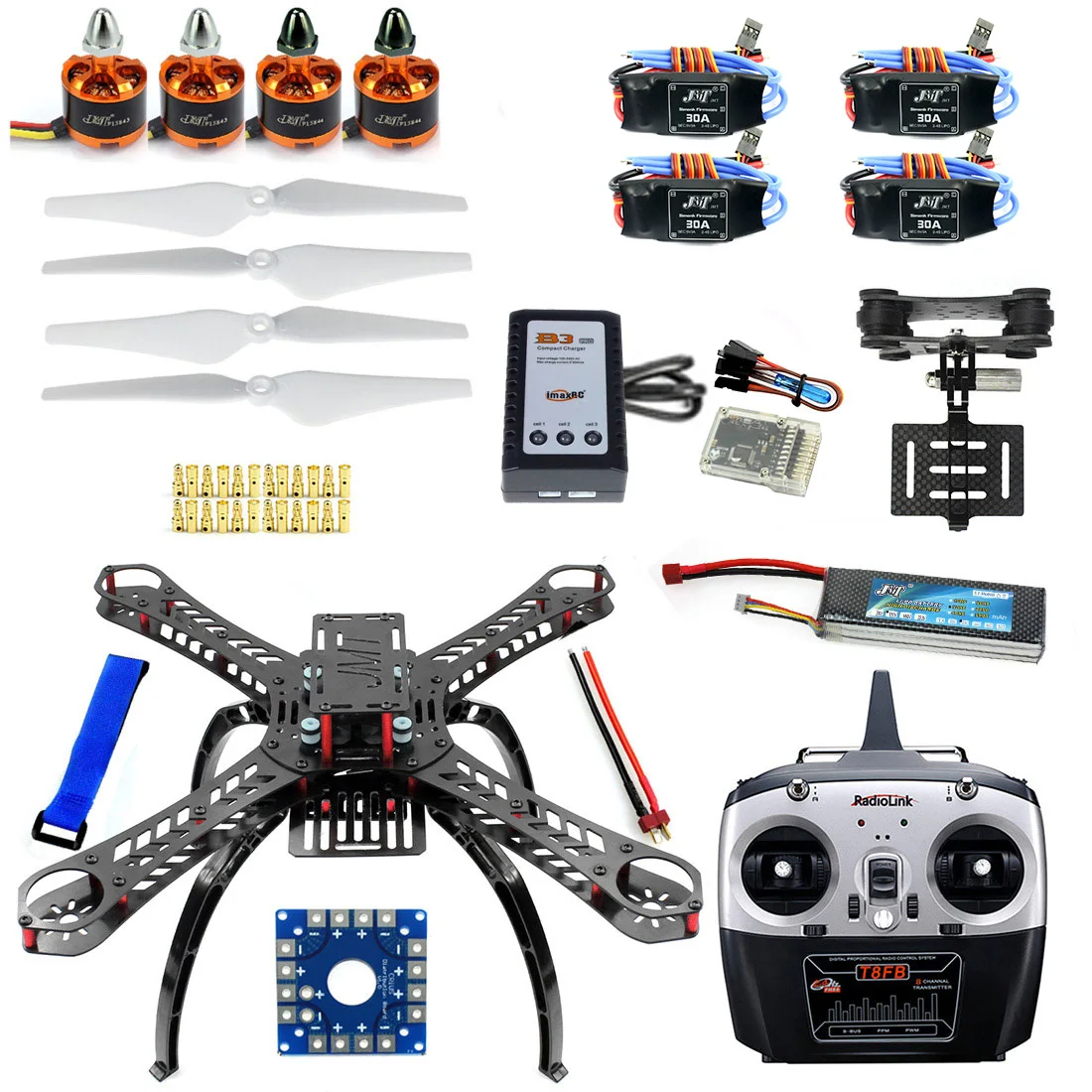 Собранные радиоуправляемые вертолеты с QQ Super Flight Control + T8FB 8Ch Transmitter 11 1 V 3300Mah 25C