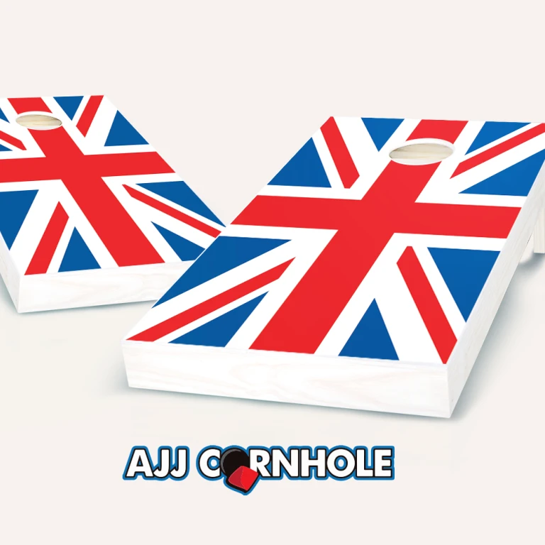 AJJCornhole 107-Britishflags британский флаг васильковый набор с сумками-8x24x48 дюймов. | Игрушки